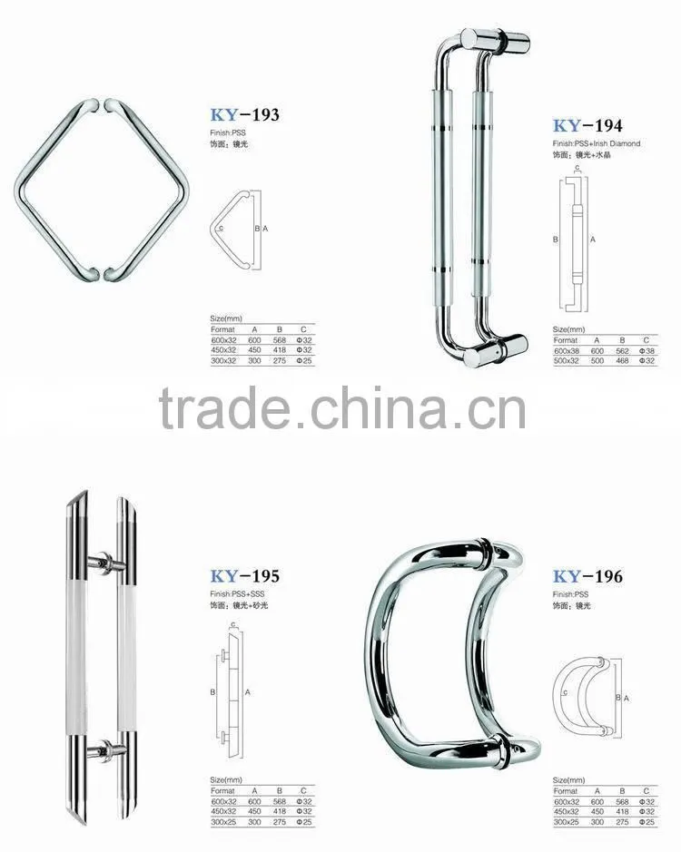round tube special shape excellent surface stainless steel pull door handle