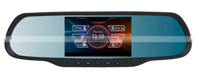Factory Multifunction car rear view bluetooth camera with wifi android system and GPS