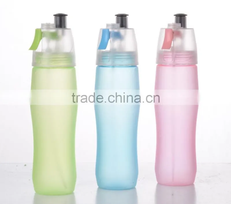 500ml Double wall PE Clear mist &sip Cool-Keeping water bottle