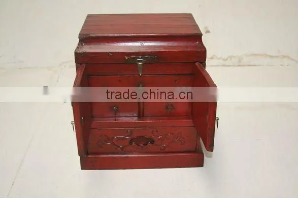 chinese antique red storage box