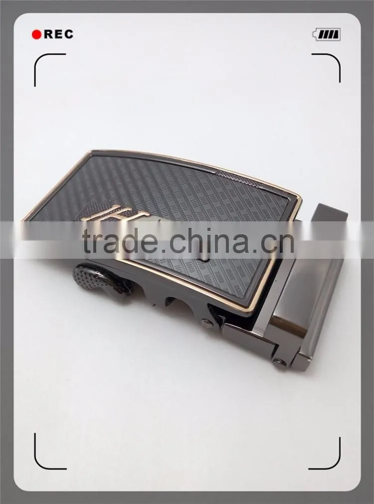 Western cowhide automatic buckle leather belt for men