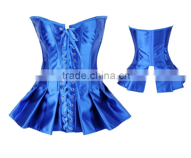 www.sex.com womens fashion sexy ruched Petticoat Gothic Retro Punk corset Bodice with tie bowknot