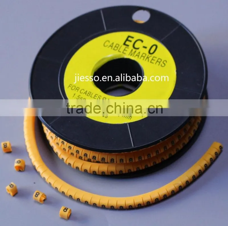 Heat Resistant PVC EC Type Cable Marker Color Cable marker tube
