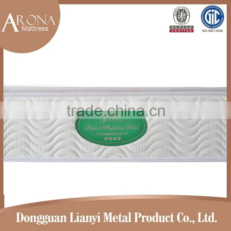 2015 best quality coil spring mattress with memory foam for 5 star hotel