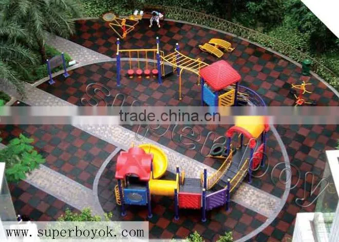 Good quality and resonable price Professional manufacturer EN1177 safe Rubber Tile