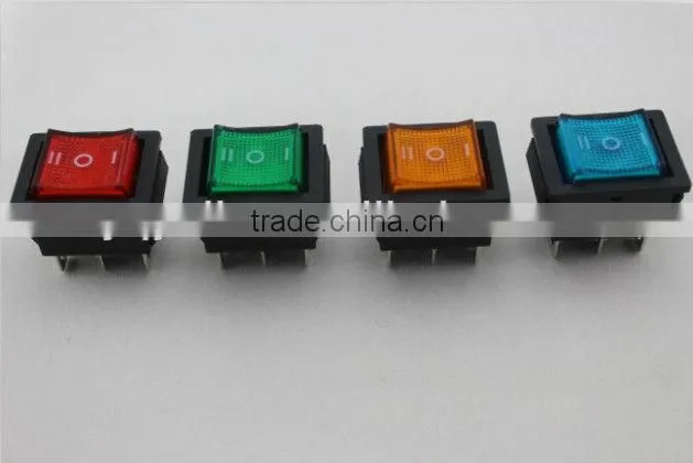 YU3-13 6 Pins balck on-off-on electrical dpst rocker switch