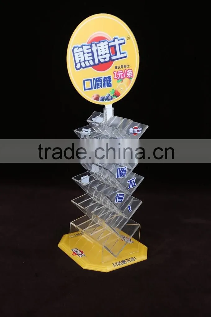 Chewing Gum Display Racks, Food Presentation, Show Case for Food