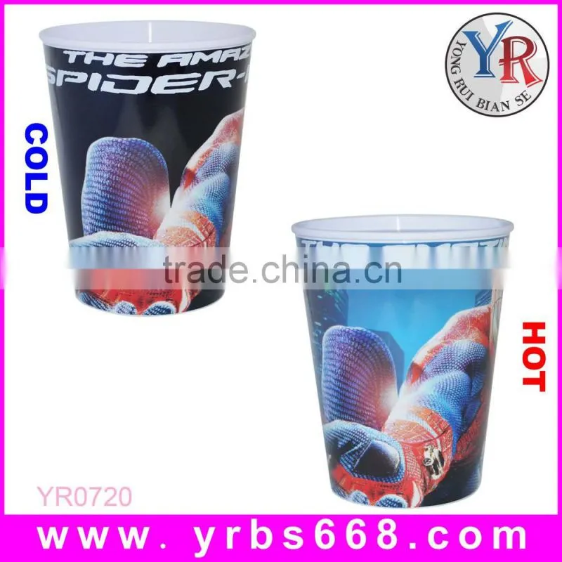 shenzhen manufactory cold color changing plastic drinking cup
