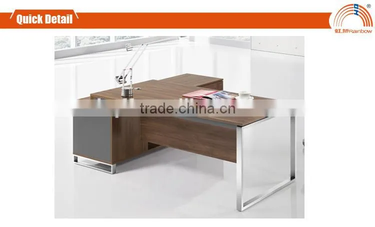 (MFC)DT-14 knock-down stainless steel fram executive office desk