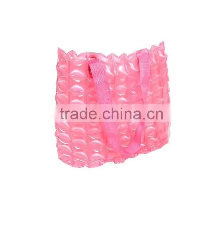 2016 fashion waterphoof plastic tote pvc bubble beach inflatable bag
