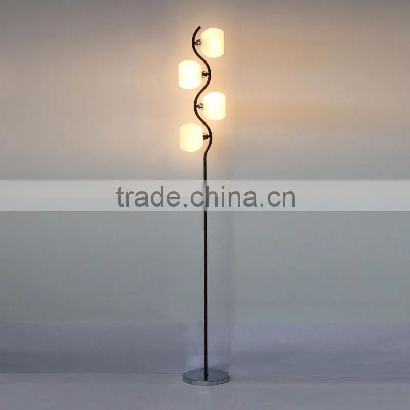 modern white glass floor lamp