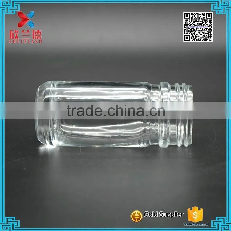 empty mini glass bottle wholesale for medicine bottle industry with black cap