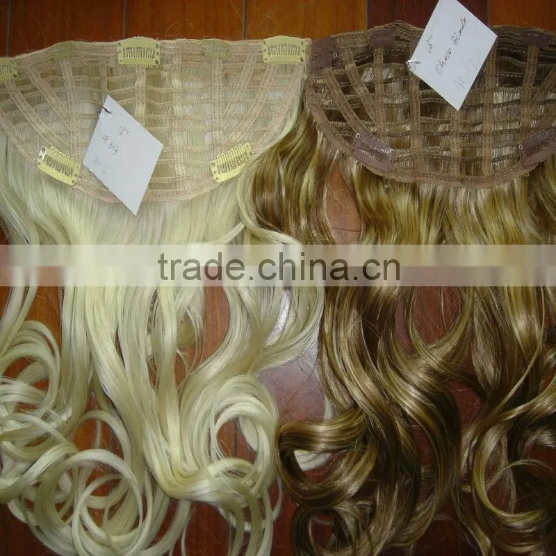 Machine made hotsale remy hair 3/4 wig