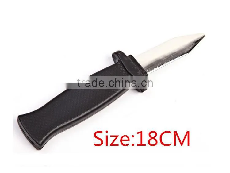 Plastic retractable novelty disappearing dagger knife blade