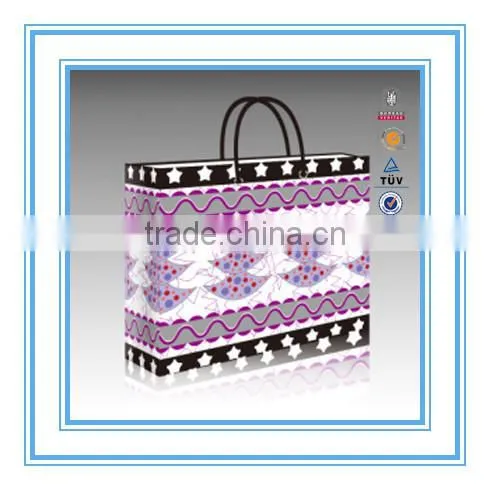 Factory direct sale high efficiency machine made paper bag with silk handle