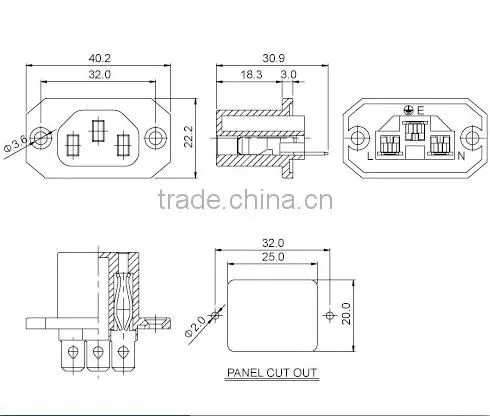 R-302 long body C13 breeching inlet