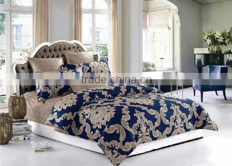 100% cotton reactive printed luxury bedding set