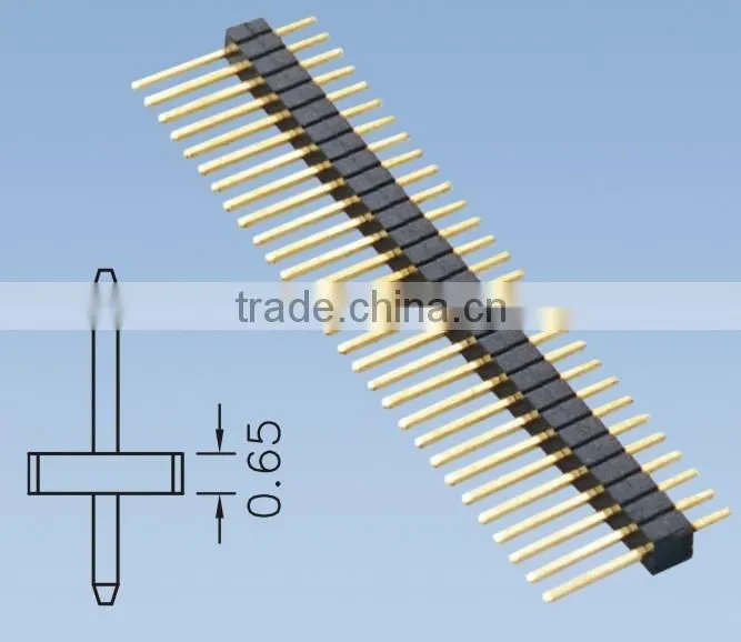 Pitch 0.8mm Single Row Pin Header 180 Degree H=1.4