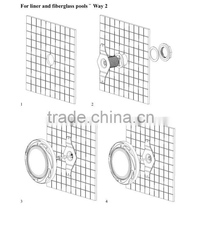Concrete Pool Vinyl Pool Resin Filled AC12V 18W IP68 Resin Filled Waterproof LED Underwater Pool Light