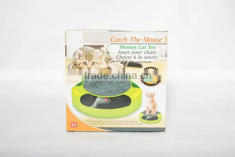 cat scratcher catch the mouse round turnable cat toy pet toy