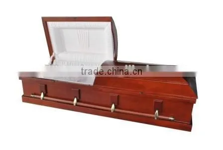 High quality wood casket with lining