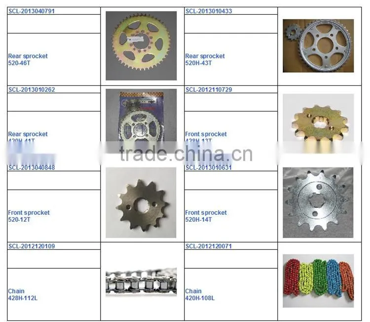 SCL-2013010426 Motorcycle Part Of XCD125 Motorcycle Sprockets