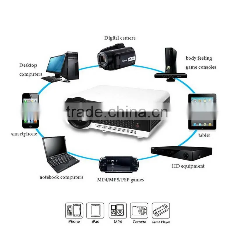 4k Projector 3D Projector Supports 4K Decoding LED Projector with Android WIFI Bluetooth Home Theatre for Business