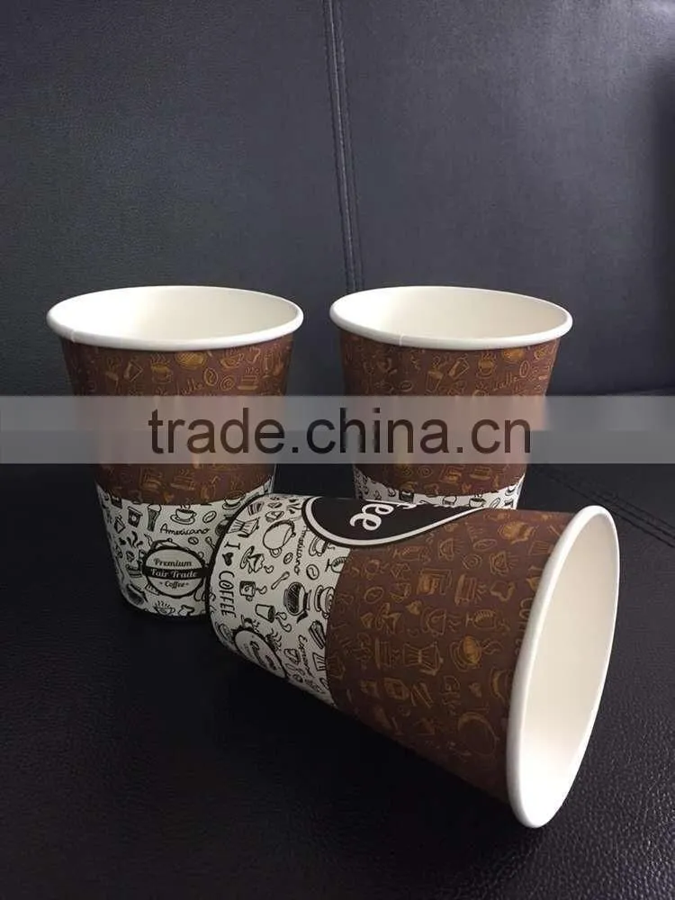 custom printed paper coffee cups take away coffee cups hot drinking paper cup 8oz