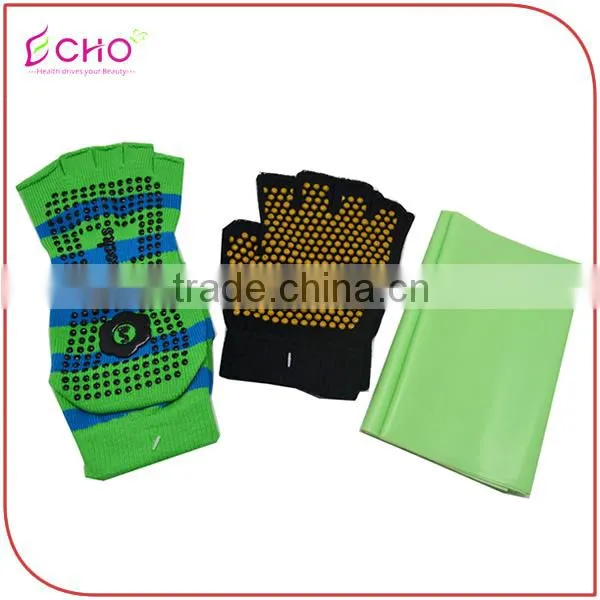 Fitness Yoga Beginner's Kit with Gloves Socks and yoga resistance band set