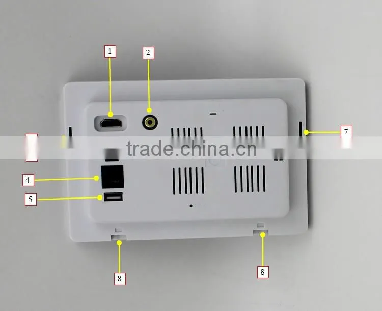 Wall Flush Mount 7 Inch Automation POE Touch Panel With RS232 RS485 Serial Port