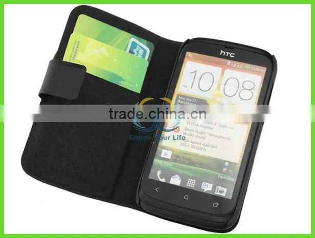 hot selling mobil phone leather jacket shell for htc