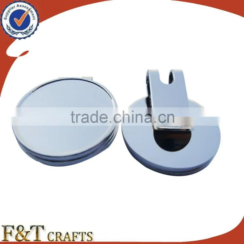 Zinc alloy palting nickle blank golf ball marker make in China