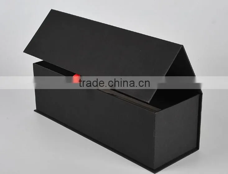 Matt black cardboard wine paper box