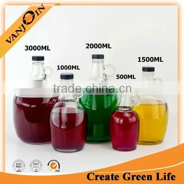 Fancy Glass Jug With Handle For Wine