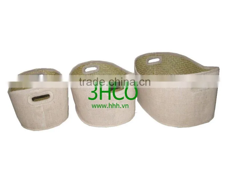 2015 New Product Water Hyacinth Hamper for Home Decoration and Furniture