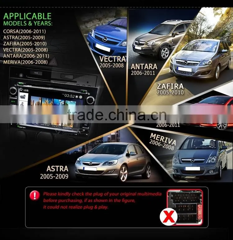 EONON D5156Z Black 7 Inch Digital Touch Screen GPS Car DVD Player For Opel /Vauxhall /Holden