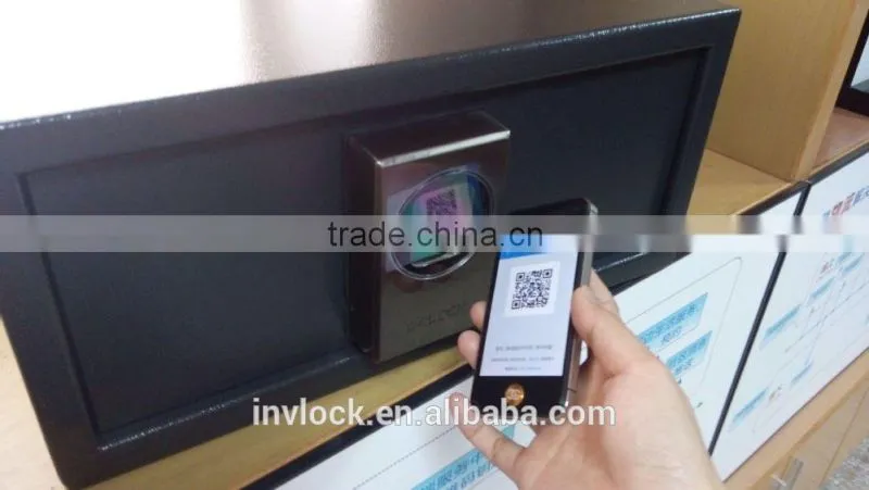 QR lock safe New mobile phone open hotel safe box steel safe digital two tubular deadbolt lock