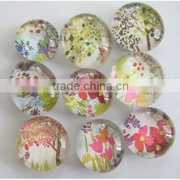 Wholesale 3d glass crystal fridge magnet with dragonfly for home decoration