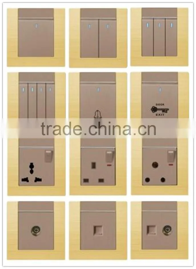 High quality Aluminium 13A wall socket