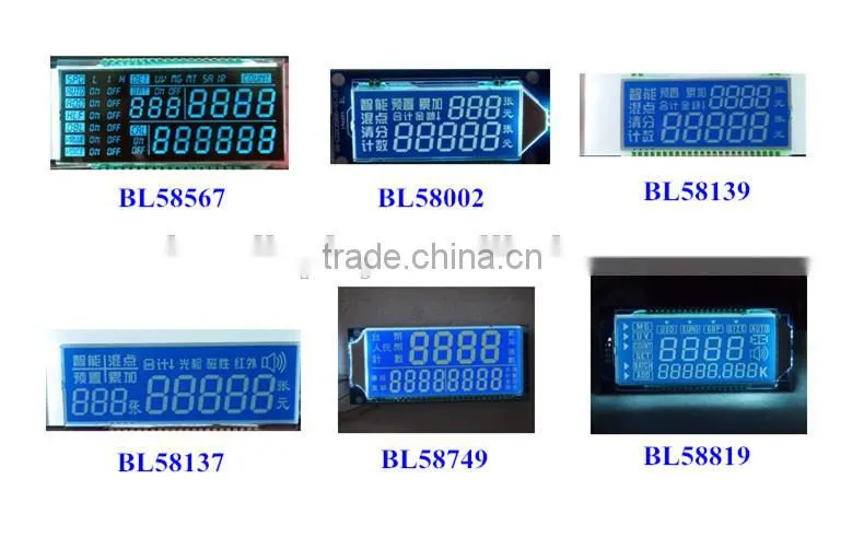 touch screen negative transmissive blue STN air purifier lcd display,air cleaner lcd screen