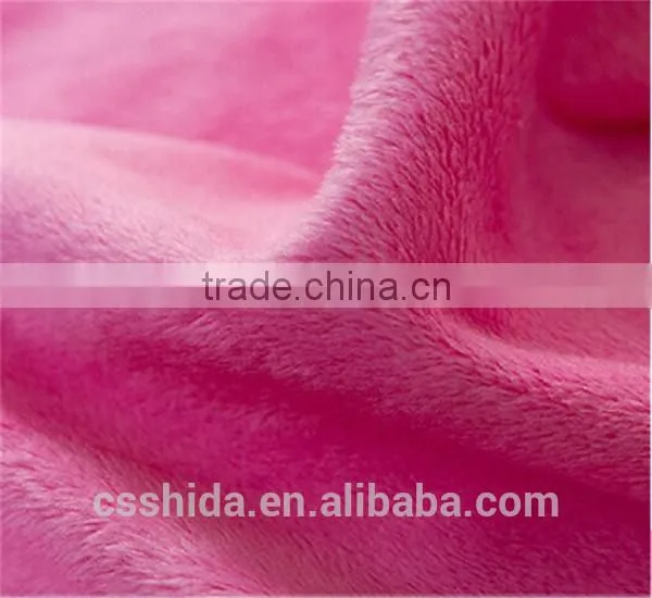 100%polyester knitted super soft micro mink velour fabric