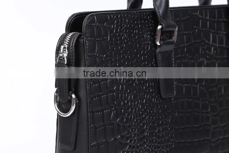 Wholesale price briefcase men's luxury briefcase crocodile leather briefcase