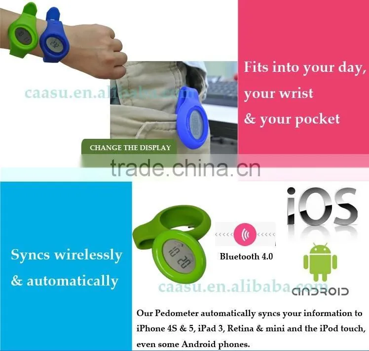 Slim design bluetooth bracelet with pedometer