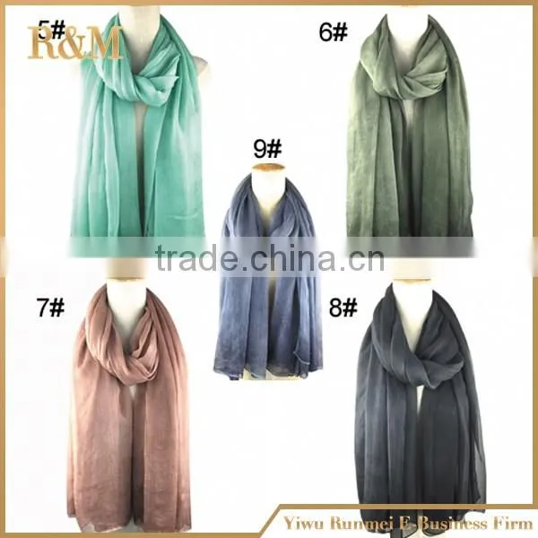 Wholesale female solid color spring linen and cotton shawl