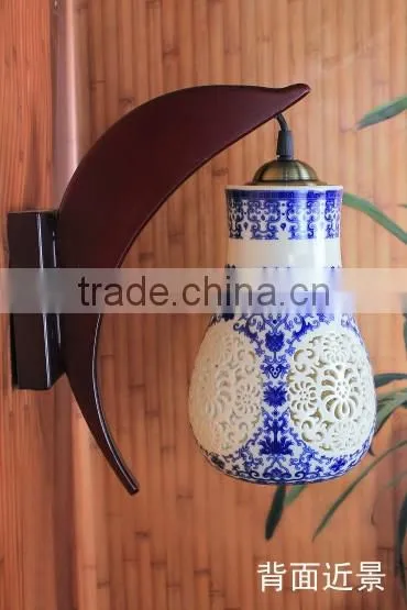 LED wooden wall mounted infrared ceramic wall lamp elegant