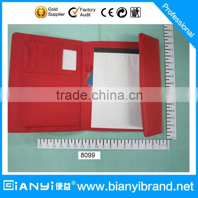 new custom gift business folder A4 pu leather portfoli