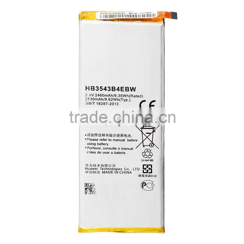 Wholesale Original Genuine 2460mAh Battery For Huawei Ascend P7 - HB3543B4EBW