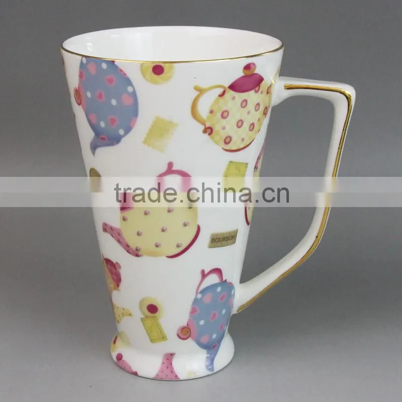 Ceramic yellow mug, paintable ceramics mug, 200ml mug