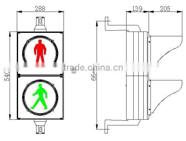 200mm PC housing pedestrian lamp