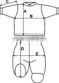 100% cotton printed embroidery baby wear 2pcs set lovely baby wear